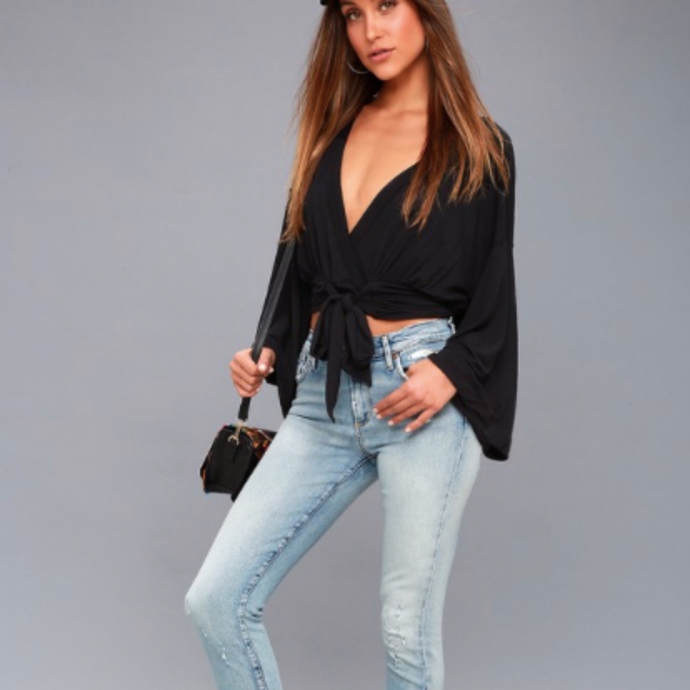 Free People "That's a Wrap" Bell Top